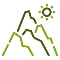 montaña icono ilustración, para web, aplicación, infografía, etc vector