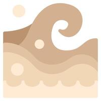 Waves Icon Illustration, for web, app, infographic, etc vector