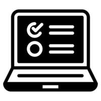 en línea examen icono para web, aplicación, infografía, etc vector