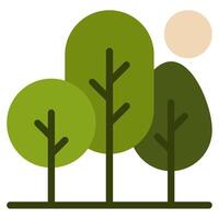 bosque icono ilustración, para web, aplicación, infografía, etc vector