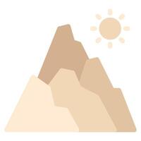 montaña icono ilustración, para web, aplicación, infografía, etc vector