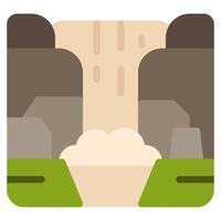 Waterfall Icon Illustration, for web, app, infographic, etc vector