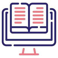 E Book Icon for web, app, infographic, etc vector