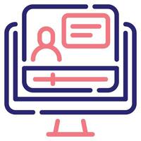 en línea tutor icono para web, aplicación, infografía, etc vector