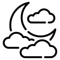 Moon Icon Illustration, for web, app, infographic, etc vector