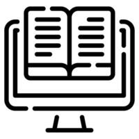 E Book Icon for web, app, infographic, etc vector