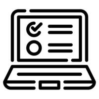 en línea examen icono para web, aplicación, infografía, etc vector