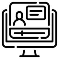 Online Tutor Icon for web, app, infographic, etc vector