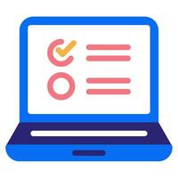 Online Exam Icon for web, app, infographic, etc vector