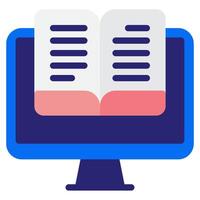 E Book Icon for web, app, infographic, etc vector