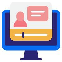 Online Tutor Icon for web, app, infographic, etc vector