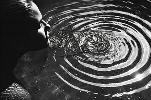 Ripple Whispers in Monochrome photo