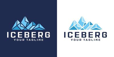 geometric mountain or iceberg logo design vector