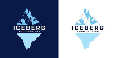 resumen montaña o iceberg logo diseño vector