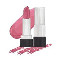 Illustration of pink lipstick vector