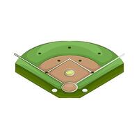 Illustration of baseball field vector