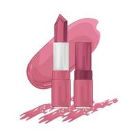 Illustration of pink lipstick vector