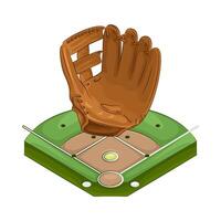 Illustration of baseball field vector