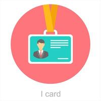 I Card and id icon concept vector