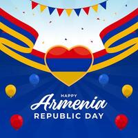 contento Armenia república día ilustración antecedentes. eps 10 vector