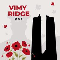 Vimy Ridge Day Illustration background. eps 10 vector