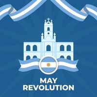 mayo revolución día ilustración antecedentes. celebracion de argentina mayo revolución. eps 10 vector