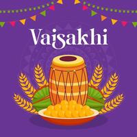 Happy Vaisakhi Illustration background. eps 10 vector