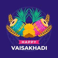 Happy Vaisakhadi Illustration background. eps 10 vector