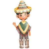 cinco de mayo mexikansk karaktär png