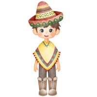 cinco de maionese mexicano personagem png