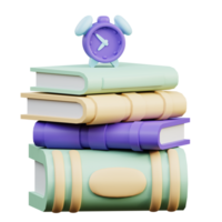 Alarm Book 3D Icon Illustration for Web,App, etc png