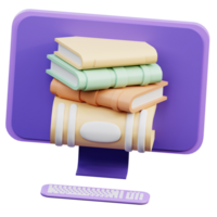 E Book 3D Icon Illustration for Web,App, etc png