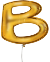 Gold Ballon Brief ein zu z auf transparent Hintergrund png