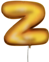 gold balloon letter a to z on transparent background png