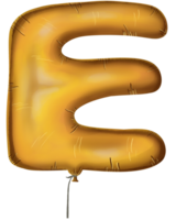 Gold Ballon Brief ein zu z auf transparent Hintergrund png