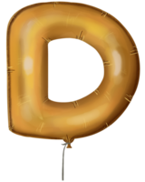 gold balloon letter a to z on transparent background png