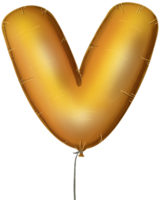 Gold Ballon Brief ein zu z auf transparent Hintergrund png