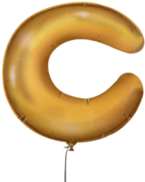 ouro balão carta uma para z em transparente fundo png