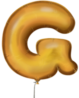 Gold Ballon Brief ein zu z auf transparent Hintergrund png