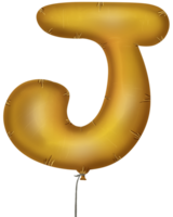 Gold Ballon Brief ein zu z auf transparent Hintergrund png