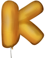 gold balloon letter a to z on transparent background png