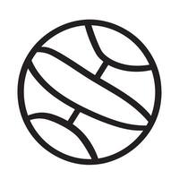 black and white volleyball outline Art vector