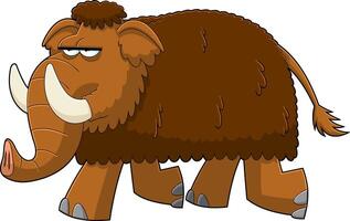 Mammoth Animal Cartoon Character Running vector