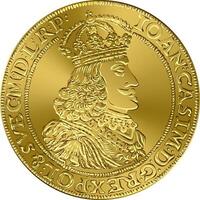 Gold double ducat of John II Casimir Vasa vector