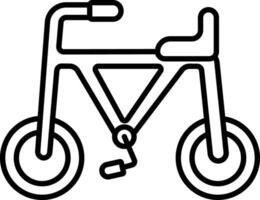 Bicycle outline illustration vector