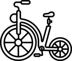 Bicycle outline illustration vector