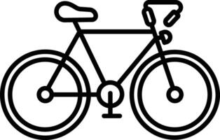 Bicycle outline illustration vector