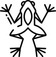 Frog outline illustration vector