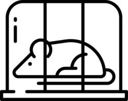 Mouse experiment outline illustration vector