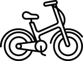 Bicycle outline illustration vector